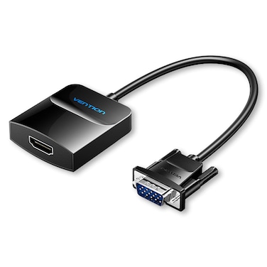 VENTION VGA to HDMI Converter with Female Micro USB and Audio Port 0.15M Black Model # ACNBB
