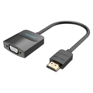 VENTION HDMI to VGA Converter with Female Audio Port and Power Supply 0.15M Black Model # A42161