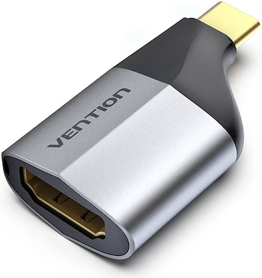 VENTION Type C Male to HDMI Female Adapter Gray Aluminum Alloy Type Model # TCAH0