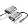 VENTION Type-C to HDMI/VGA/USB3.0/PD Converter 0.15M Gray Metal Type Model # TFAHB