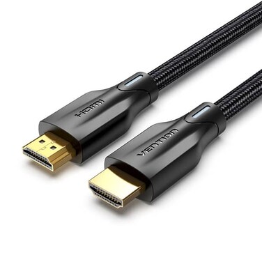 VENTION Cotton Braided 8K HDMI Cable 1.5M Black Model # AAUBG