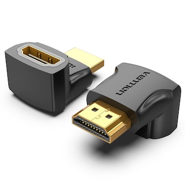 VENTION HDMI 90 Degree Male to Female Vertical Flat Adapter Black 2 Pack Model # AIPB0-2