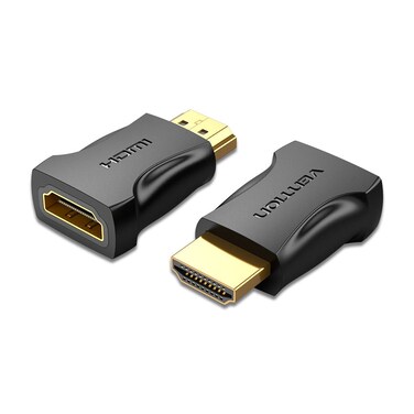 VENTION Mini HDMI Male to HDMI Female Adapter Black Model # AISB0
