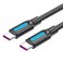 VENTION USB 2.0 C Male to C Male  5A Cable 1M Black PVC Type Model # COTBF