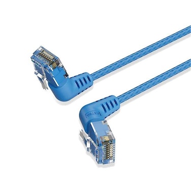 VENTION Cat6A UTP Rotate Right Angle Ethernet Patch Cable 1.5M Blue Slim Type Model # IBOLG