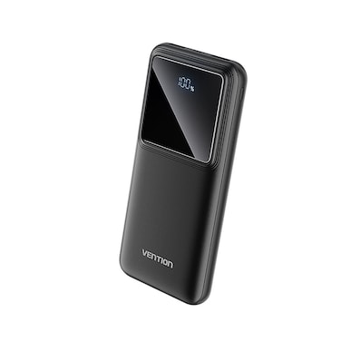 VENTION 10000mAh Power Bank (Micro-USB + USB-C + USB-A + USB-A) 22.5W Black LED Display Type Model # FHKB0