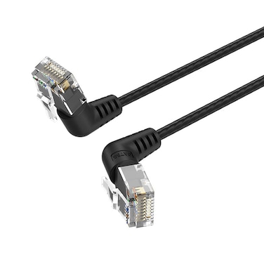 VENTION Cat6A UTP Rotate Right Angle Ethernet Patch Cable 10M Black Slim Type Model # IBOLD