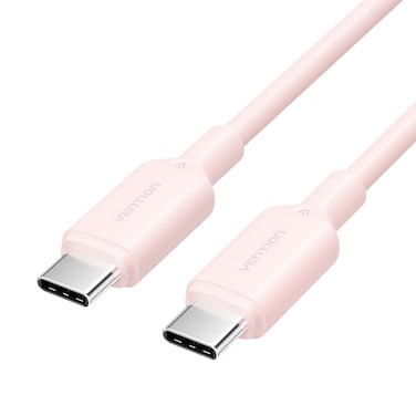 VENTION USB 2.0 Type-C Male to Type-C Male 3A Cable 1M Pink PVC Type Model# TRCPF
