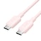 VENTION USB 2.0 Type-C Male to Type-C Male 3A Cable 1M Pink PVC Type Model# TRCPF