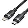 VENTION USB 2.0 Type-C Male to Lightning Male 3A Cable 2M Black Aluminum Alloy Type Model# LALBH