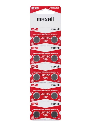 Maxell LR1130 Alkaline Battery 1.5V - Pack of 10
