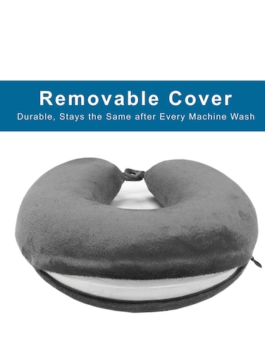 with No Neck Pain Super Soft Memory Foam Neck Pillow Easy Washing with Removable Cover Black