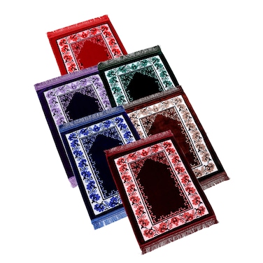 STARGOLD Traditional Prayer Mat 6 Pcs Combo, 70x115 CM Large Portable Multicolor Islamic Prayer Rug, Janamaz Sajjadah For Muslim Men And Women