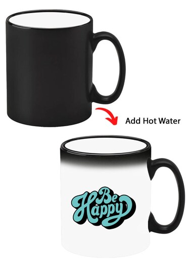Color Changing Heat Sensitive Ceramic Mug, Image Revealed When HOT Liquid is Added! Be happy