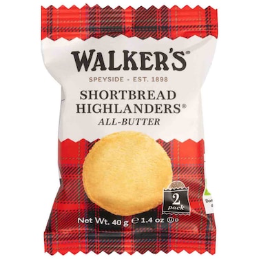 Walkers Shortbread Highlanders All Butter Biscuits, 40g, Pack of 2