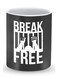 Premium Break Free Designer Mug Black/White