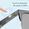 Smartbarry TY01 Wireless Bluetooth Smart Glasses, Black, Open-Ear Audio, Polarized UV Protection, Touch Control, Rechargeable