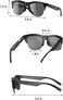 Smartbarry TY01 Wireless Bluetooth Smart Glasses, Black, Open-Ear Audio, Polarized UV Protection, Touch Control, Rechargeable