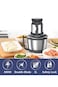 Electric Meat Grinder 3L Stainless Steel Chopper for Meat Vegetables Fruits Nuts with 4 Blades