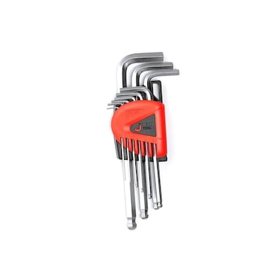 Jetech Hex Key Set, 9-Piece Metric Allen Key Set, 1.5-10 mm, Anti-Slip, Ball End Hex Wrench Set, Medium Hex Key Set for Disassembling Mechanical Equipment, Vehicle, and Bicycle Repairs - BM-C9