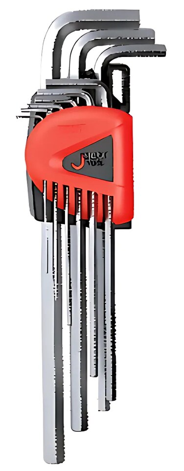 Jetech 9-Piece Hex Key Wrench Set, Metric, Heat-Treated, L-Style, Flat Plated, Advanced Synthetic Steel, High Hardness, Large, 1.5mm to 10mm Allen Key Set - PL-C9