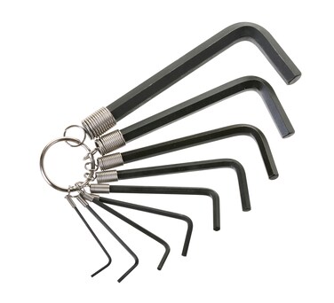 Jetech 9-Piece Metric Hex Key Set, Professional Grade Premium Alloy Steel, Rust-Resistant, Keyring Design, Fits Bike, Furniture, Auto Repair, 1.5-8 mm (1.5, 2, 2.5, 3, 4, 5, 6, 8, 10mm) - KW-9