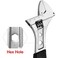 Jetech 8-inches Adjustable Wrench with Softgrip Handle - Professional Shifter Spanner with Wide Caliber Opening - AWS-8