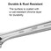 Jetech 8-Inch Adjustable Wrench, Professional Heavy Duty Chrome Vanadium Steel Shifter Spanner with Inch/Metric Scale, Wide Caliber Opening - AW-8
