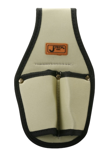 Jetech Tool Pouch, Binoculus Tool Bag Small Size, Tool Pouch with Pockets, Extra-Thick Polyester Fiber, Great Electrician Holster, Beige - BA-S1