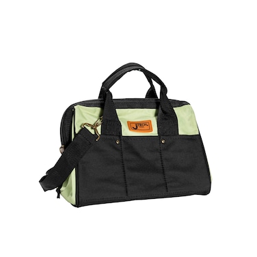 Jetech 14-Inch Heavy-Duty Tool Bag, Waterproof Top Wide Mouth Tools Storage Bag with Adjustable Shoulder Strap MultiPurpose Organizer Bag for Construction Gardening Man - BA-L1