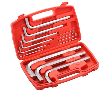 Jetech 13-Piece Premium Hex Key Allen Wrench Set, Metric Assortment, L Shape, Premium Alloy Steel, Precise and heat-treated for strength, Metric 1.5-19 mm, Storage Case - BM-C13