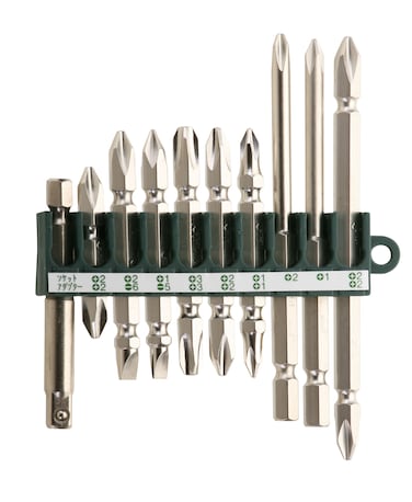 Jetech Double-Ended Screwdriver Power Bit, 10-Piece Set, Phillips Impact Driver Bits, Flat Head Bit Set, Two Sides Screwdriver Bits Set with 1/4 Bit Holder - BITS-10L