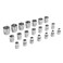 Jetech 27-Piece Set 1/2-Inch Drive Socket Set, Professional 1/2 Inch / Metric Sockets with Selected Accessories in A Robust Metal Case - SK1/2-27SP