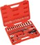 Jetech 56-Piece 1/4-Inch Drive Socket &amp; Bit Set, Metric Standard &amp; Deep Sockets, 25mm Bits, Quick-Release Ratchet, Extensions &amp; Accessories with Storage Case - SK1/4-56SP