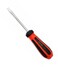 Jetech Striking Cap Go-Through Slotted Screwdriver, Cr-V Steel Flathead with Magnetic Tip, Ergonomic Soft Grip TPR Handle, 6mm Thick and 100mm Long Shaft - GTH6-100-