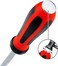 Jetech Striking Cap Go-Through Phillips Screwdriver, Cr-V Steel Phillipshead with Magnetic Tip, Ergonomic Soft Grip TPR Handle, 6mm Thick and 200mm Long Shaft - GTH6-200+