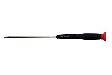 Jetech Mini Precision Screwdriver, 3mm Slotted, Features Comfortable-Grip Handle, Rotating Cap, Nickle chrome vanadium steel, 100mm Shank - PES3-100-