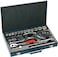 Jetech 24-Piece 1/2-Inch (10mm - 32mm) Drive Socket Set, 6-Point Metric Cr-V Sockets, Includes Ratchet, Speeding Handle, Universal Joint, Sliding Rod, Extension Bars with Metal Storage Box for Repair Mechanic Garage - SK1/2-24S