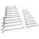 Jetech Combination Wrench Set 26-Piece, Metric, Industrial Grade Chrome Vanadium Steel Spanner Set with 12-Point Offset Design, 15-Degree Angle - COM-S26