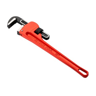 Jetech 18-Inch Heavy Duty Straight Pipe Wrench, Adjustable Aluminum Plumber Wrench with Floating Hook Jaw and I-Beam Handle, Red - PW-450