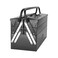 Jetech Tool Box, 21-Inch Portable Steel Tool Box with Metal Latch Closure &amp; Metal Handle, Rustproof Multi-Purpose Heavy Duty Toolbox, Grey - TB-21