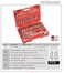 Jetech 48-Piece 1/2-Inch Drive Socket Set, Metric &amp; SAE Sockets with Deep Sockets, Ratchet, Socket and Universal Joint, Hinge Handle, Extension Bars &amp; Spark Plug Sockets for Auto &amp; Mechanical Repair - SK1/2-48SP