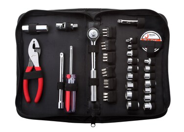 Jetech 42-Piece Vehicle Tool Bag Set with Sockets, Bits, Ratchet, Pliers &amp; Accessories &ndash; Automotive &amp; Workshop Repair Kit with Portable Nylon Pouch &ndash; JEP-R42