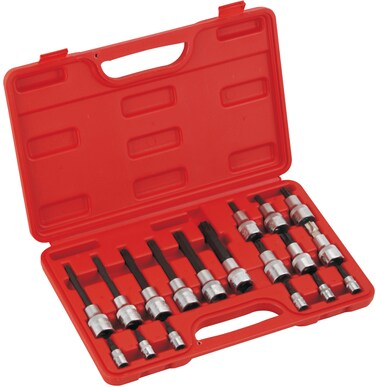 Jetech 18-Piece 1/2-Inch Drive Torx Bit Socket Set, Standard and Deep Torque Bit Set, Torx Socket Set, Durable Storage Case - SKT-18SP