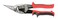 Jetech 10 Inch Left Cut Aviation Snip, Compound Action Tin Cutting Shears with Drop-Forged and Heat-Treated Cr-Mo Blades, Ergonomic TPR Soft Grip, Safety Latch for Sheet Metal - AVSL-10