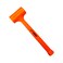 Jetech 55oz Dead Blow Hammer, Rubber Shockproof Hammer, Durable, Non-Slip Checkered Grip, Neon Orange - HDB-55