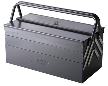 Jetech 18-Inch Cantilever Metal Tool Box, Portable 18" Cantilever Steel Tool Box with 5 Compartments, Dark Grey - TB-18