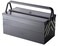 Jetech 18-Inch Cantilever Metal Tool Box, Portable 18" Cantilever Steel Tool Box with 5 Compartments, Dark Grey - TB-18