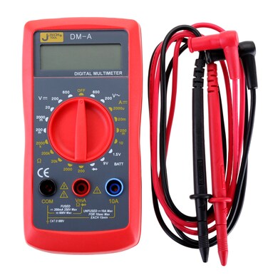 Jetech Digital Multimeter, AC/DC Voltage &amp; AC Current Tester, Resistance Diode Continuity Measurement, Overload Protection, Compact Design 70&times;140 mm, GB/T 13978-2008 Compliant - DM-A