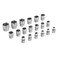 Jetech 24-Piece 1/2 Inch Drive Socket Set, Metric Socket Ratchet Wrench Set with 6-Point Sockets 8mm-32mm, Soft Grip Ratchet Spanner and Other Accessories in Durable Blow-Molded Carry Case - SK1/2-24SP